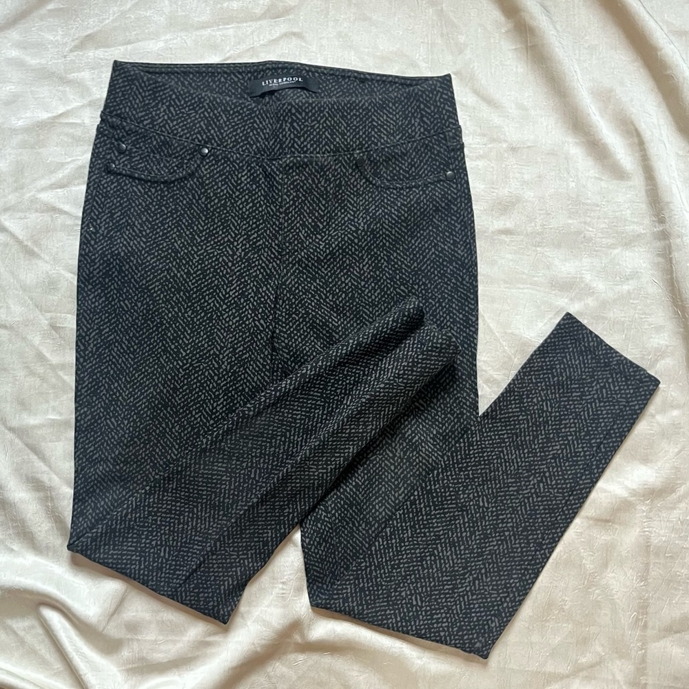 Liverpool Jeans Company Grey Speckled Black Madonna Leggings